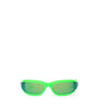 Lunettes de soleil Bottega Veneta en acétate vert