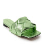 Bottega Veneta Green Leather Slipper