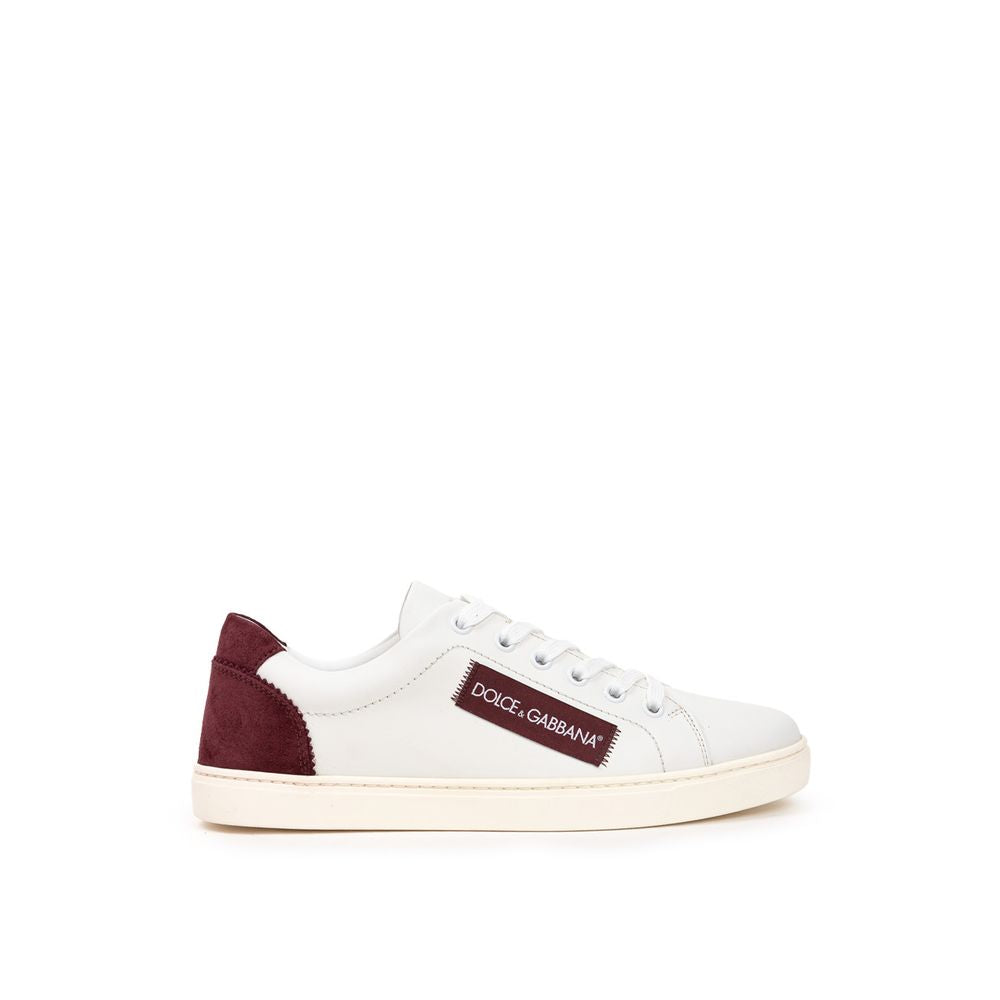 Dolce & Gabbana White Leather Low Top