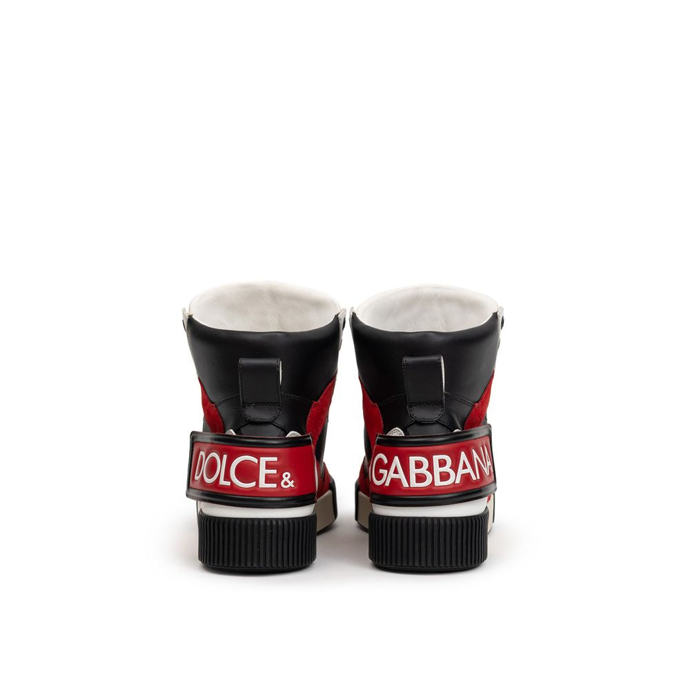 Dolce & Gabbana Baskets montantes en cuir bicolore