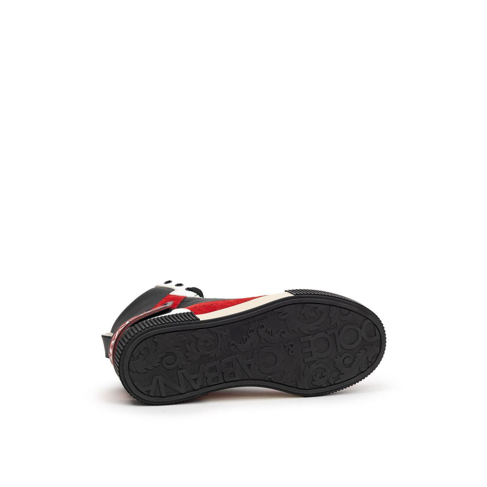 Dolce & Gabbana Baskets montantes en cuir bicolore