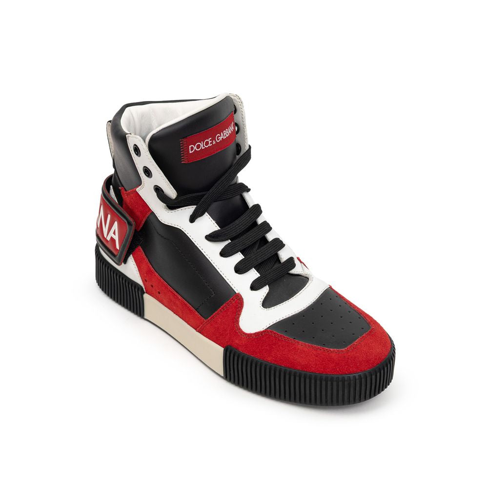 Dolce & Gabbana Baskets montantes en cuir bicolore