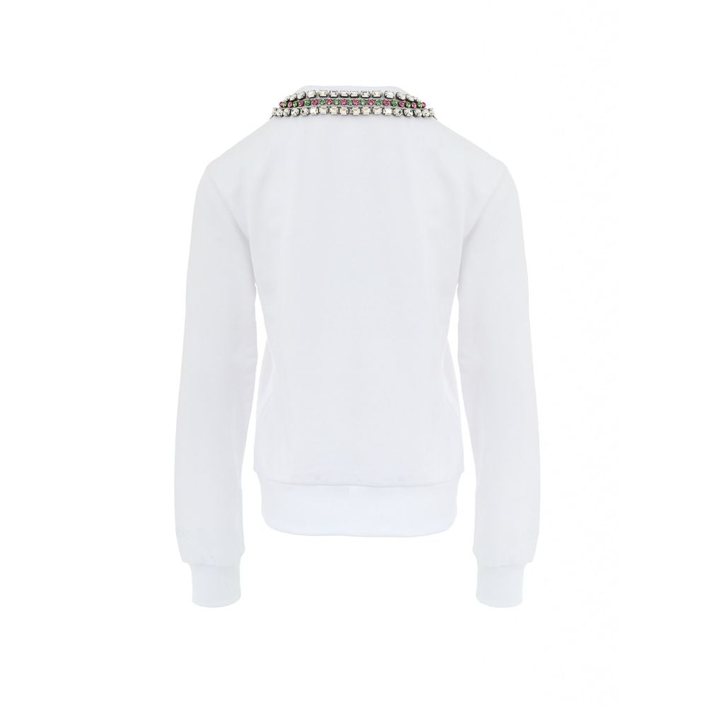 Sweat-shirt en coton blanc Gucci