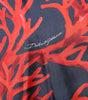 Dolce & Gabbana Navy Red Silk Coral Print Pullover Sweater