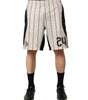Dolce & Gabbana Off White Polyester DG Logo Sweatshorts Shorts