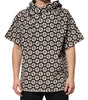 Dolce & Gabbana Brown White DG Logo Short Hoodie Sweater
