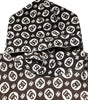 Dolce & Gabbana Brown White DG Logo Short Hoodie Sweater
