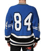 Dolce & Gabbana Blue Cotton Logo Patch Ribbed Knit Cardigan Sweater