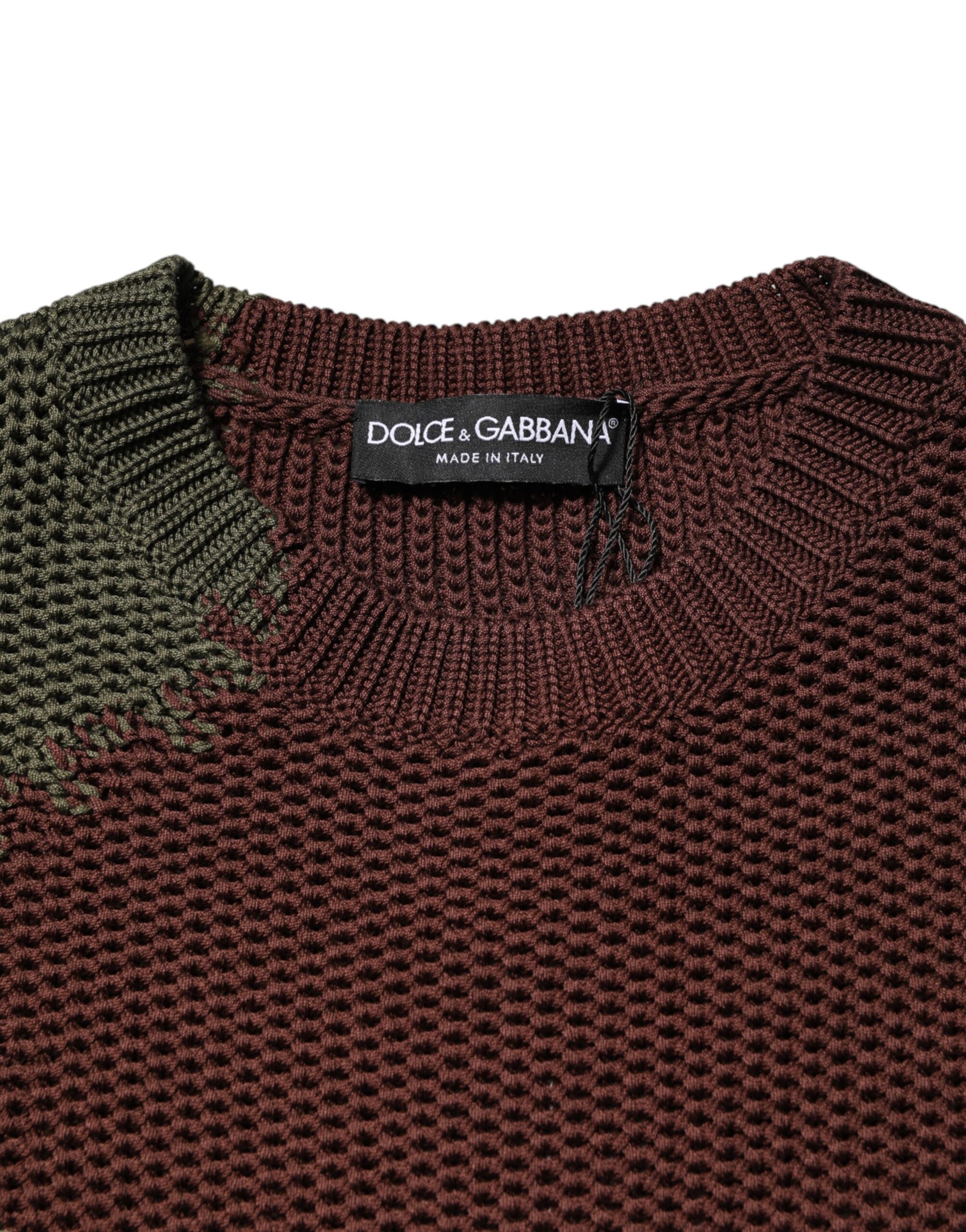 Pull-over Dolce &amp; Gabbana en coton multicolore abstrait pour homme