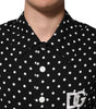 Dolce & Gabbana Black Polka Dot Short Sleeves Collared Polo T-shirt