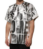 Dolce & Gabbana White Cotton Silver Metallic Slogan Print T-shirt