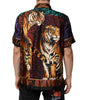 Dolce & Gabbana Multicolor Silk Tiger Print Hawaiian T-shirt