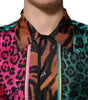 Dolce & Gabbana Multicolor Silk Tiger Print Hawaiian T-shirt