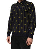 Dolce & Gabbana Black Logo Jacquard Knitted Polo Shirt T-shirt