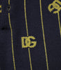 Dolce & Gabbana Black Logo Jacquard Knitted Polo Shirt T-shirt