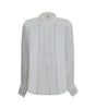 Chloé Ruffled silk muslin and lace Blouse