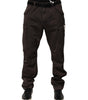 Pantalon cargo en coton stretch marron Dolce &amp; Gabbana pour homme