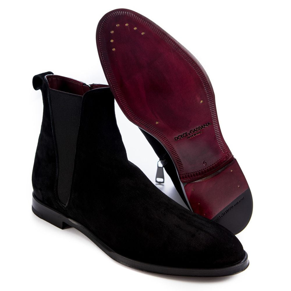 Dolce & Gabbana Black Calfskin Boot