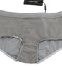 Dolce & Gabbana Shimmering Silver Stretch Cotton Underwear