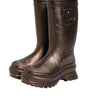 Dolce &amp; Gabbana Metallic Bronze Pull On Rain Boots Shoes