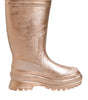 Bottes de pluie à enfiler en caoutchouc or rose Dolce & Gabbana