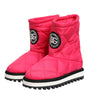 Dolce &amp; Gabbana Pink White Viscose Padded Mid Calf Boots Shoes