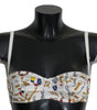 Dolce & Gabbana Elegant White Sailor Print Stretch Bra