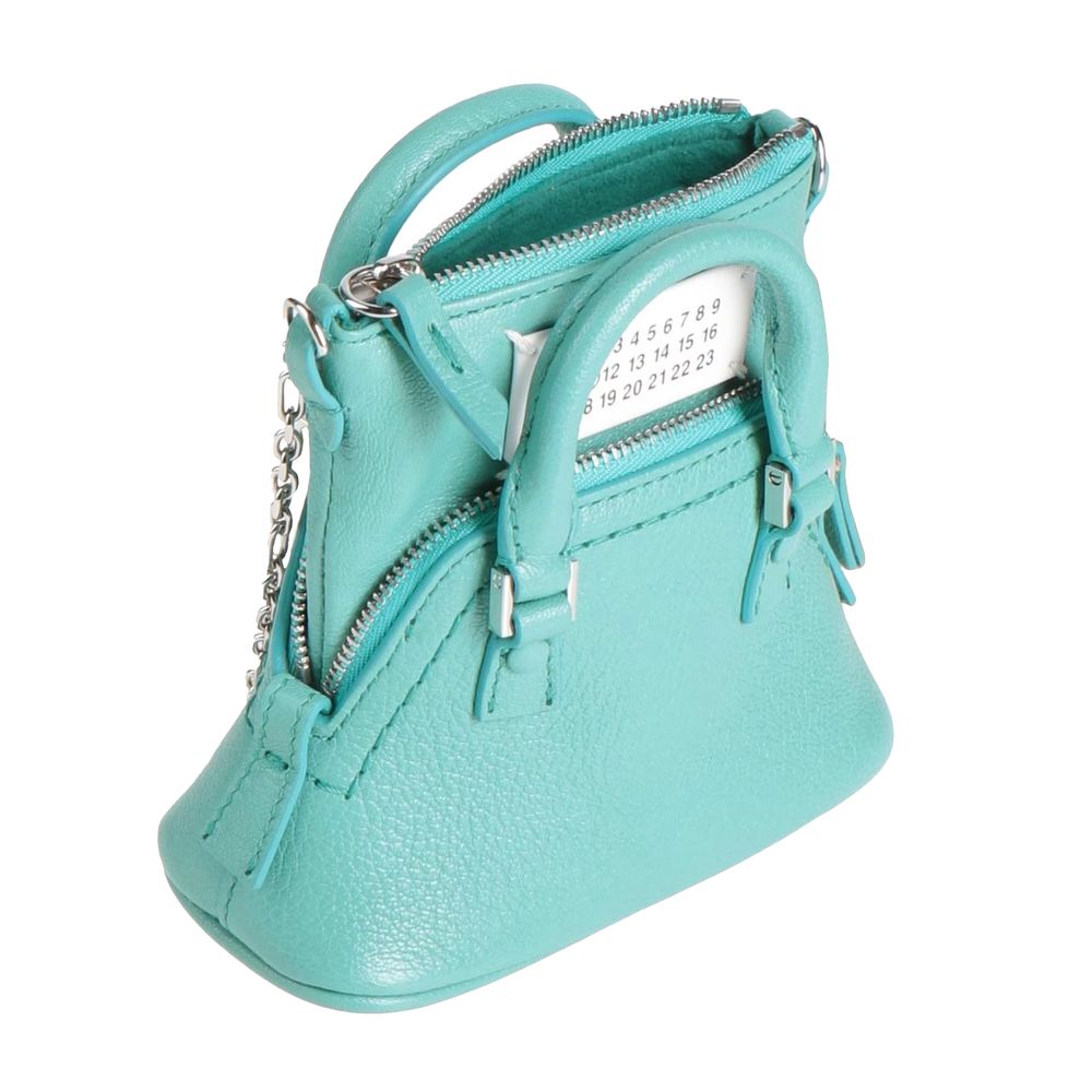 Sac bandoulière en cuir de chèvre bleu Maison Margiela