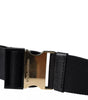 Dolce & Gabbana Black Calfskin Leather Double Waist Belt Fanny Pack Bag