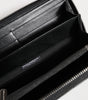 Portefeuille continental zippé en cuir noir Dolce &amp; Gabbana avec plaque logo