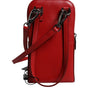 Dolce &amp; Gabbana Red Leather Purse Phone Sling Crossbody Neck Strap Bag