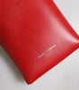 Dolce &amp; Gabbana Red Leather Purse Phone Sling Crossbody Neck Strap Bag