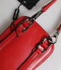 Dolce &amp; Gabbana Red Leather Purse Phone Sling Crossbody Neck Strap Bag