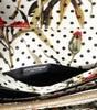Portefeuille porte-cartes à trois volets en cuir noir Dolce &amp; Gabbana avec plaque logo