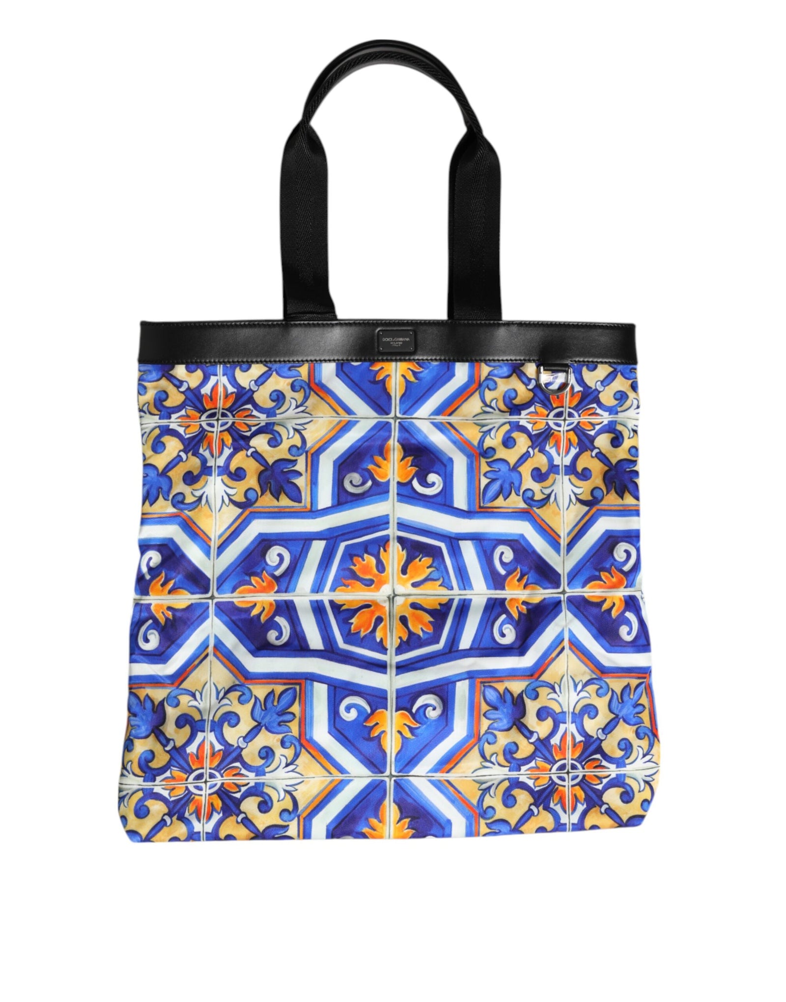 Dolce &amp; Gabbana Multicolor Maiolica Print Tote Shoulder Strap Bag
