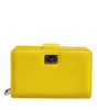 Dolce & Gabbana Yellow Leather Bifold Continental Clutch Wallet