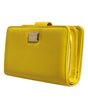 Dolce & Gabbana Yellow Leather Bifold Continental Clutch Wallet