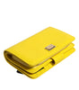 Dolce & Gabbana Yellow Leather Bifold Continental Clutch Wallet