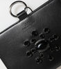 Dolce &amp; Gabbana Black Leather Crystal Embellished Card Holder Wallet