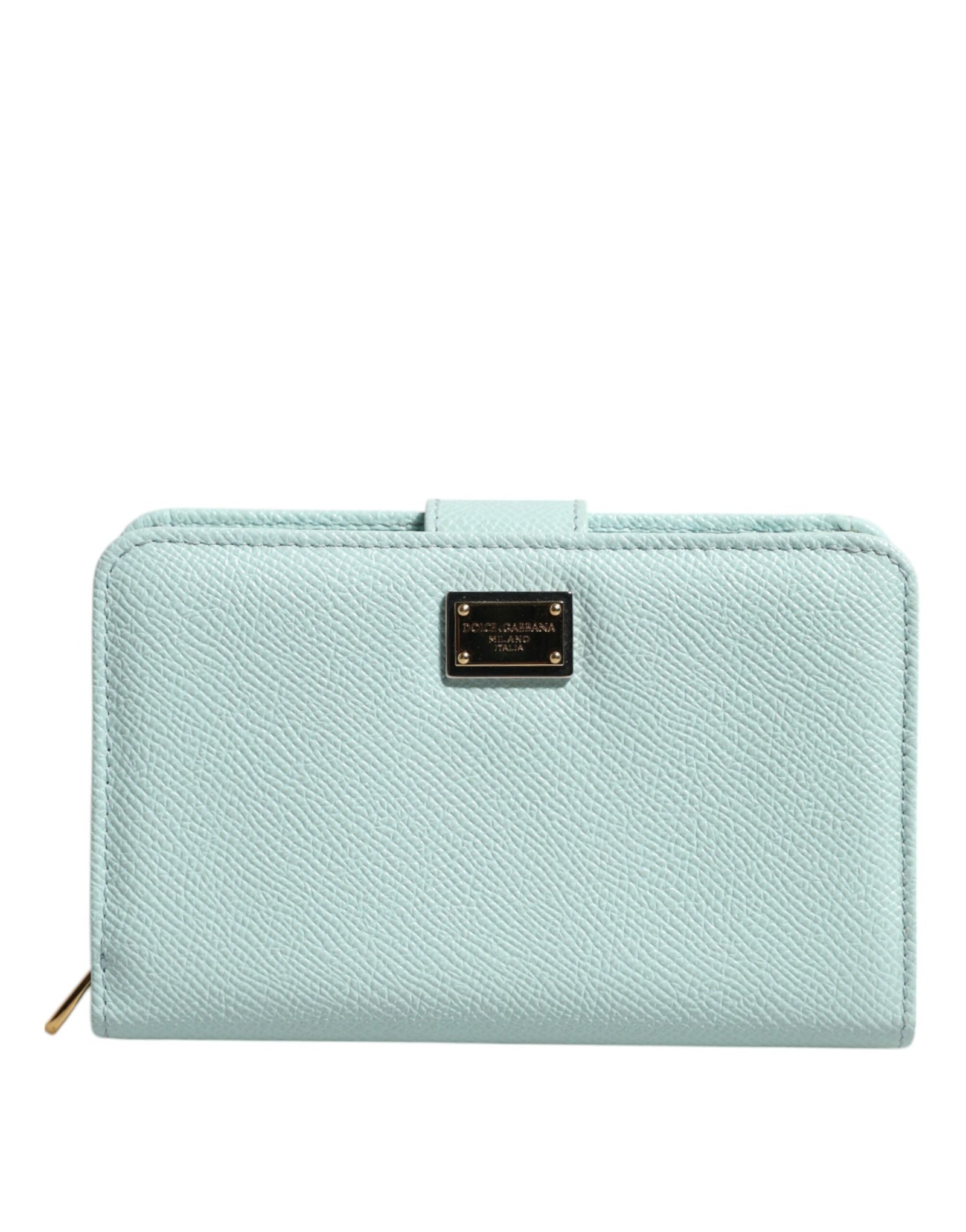Dolce &amp; Gabbana Mint Green Leather Bifold Continental Clutch Wallet