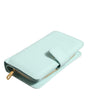 Dolce & Gabbana Mint Green Leather Bifold Continental Clutch Wallet