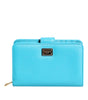 Dolce & Gabbana Light Blue Leather Bifold Continental Clutch Wallet