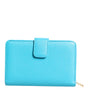 Dolce & Gabbana Light Blue Leather Bifold Continental Clutch Wallet