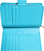 Dolce & Gabbana Light Blue Leather Bifold Continental Clutch Wallet