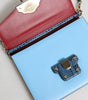 Sac bandoulière Dolce &amp; Gabbana LUCIA en cuir exotique bleu beige