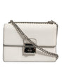 Dolce & Gabbana White Rosalia Small Calfskin Chain Shoulder Strap Bag