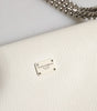 Dolce & Gabbana White Rosalia Small Calfskin Chain Shoulder Strap Bag
