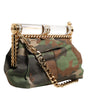 Dolce & Gabbana Multicolor Sicily Medium Camouflage Shoulder Strap Bag