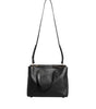 Dolce & Gabbana Black Calf Leather Logo Plaque Shoulder Tote Bag