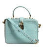 Sac à bandoulière en cuir gaufré vert menthe Dolce &amp; Gabbana avec cadenas